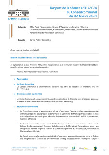 Conseil Communal Séance #01 du 02.02.2024