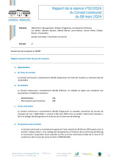 Conseil Communal Séance #02 du 08.03.2024