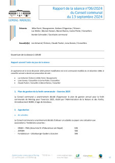 Conseil Communal Séance #06 du 13092024