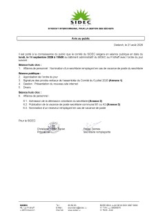14.09.2026 - SIDEC - Comité