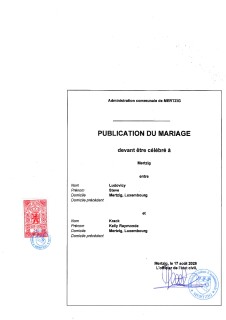 Publication de mariage Ludovicy-Krack