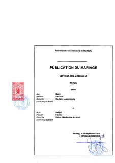 Publication de mariage - Bekiri-Bekjiri